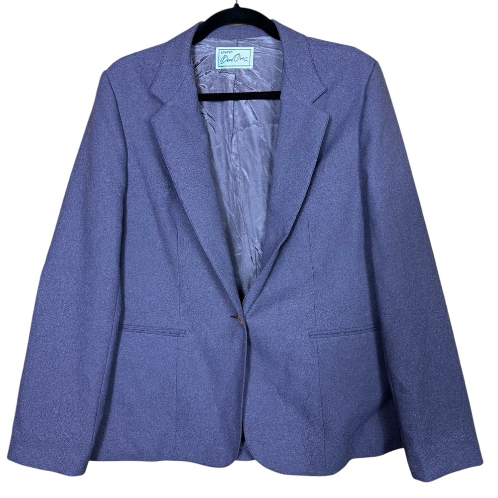 Levi’s Vintage 70s Bend Over Purple Lined Single Button Career Blazer Jacket 18